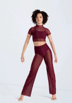 Weissman Power Mesh Wide Leg Pants