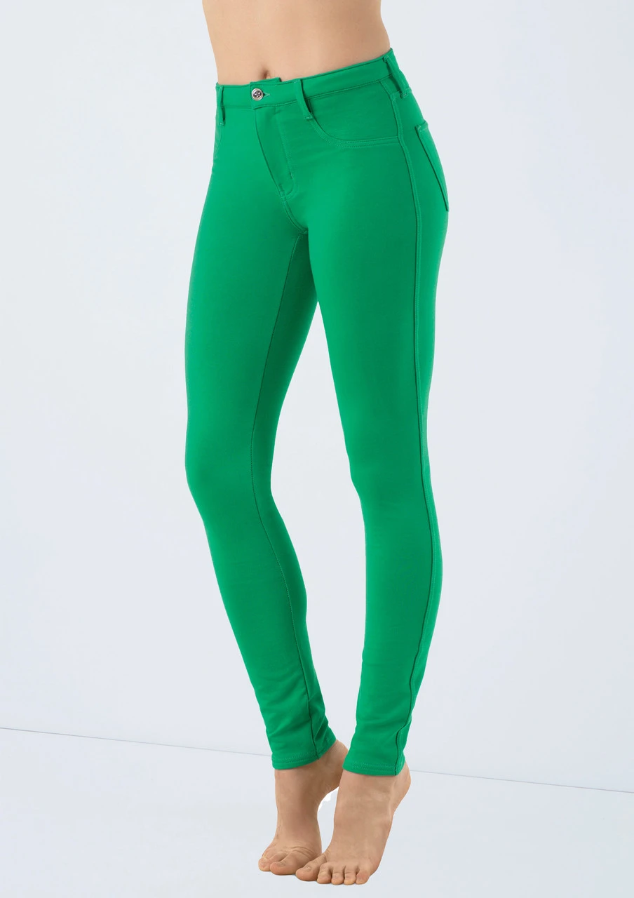 Weissman Mid Rise Bold Color Jeggings - Image 3