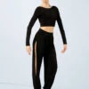 Weissman Knotted Back Crop Top