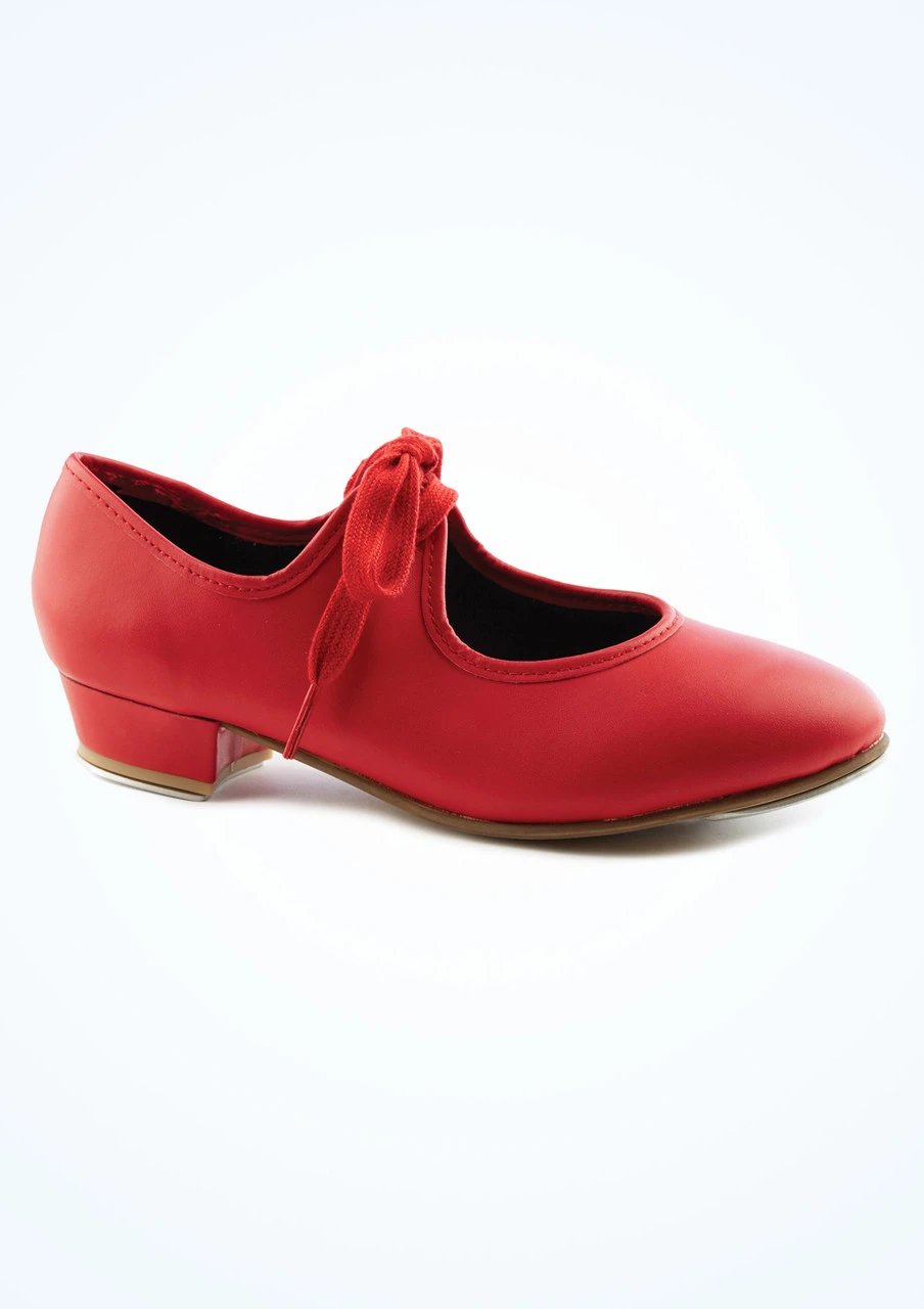 Alegra Tie Front Tap Shoe - Red - Image 4