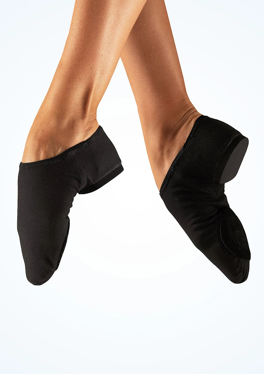 So Danca Canvas Split Sole Jazz Shoe - Black - Image 5