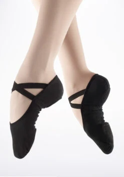 So Danca SD16 Stretch Split Sole Canvas Ballet Shoe - Black